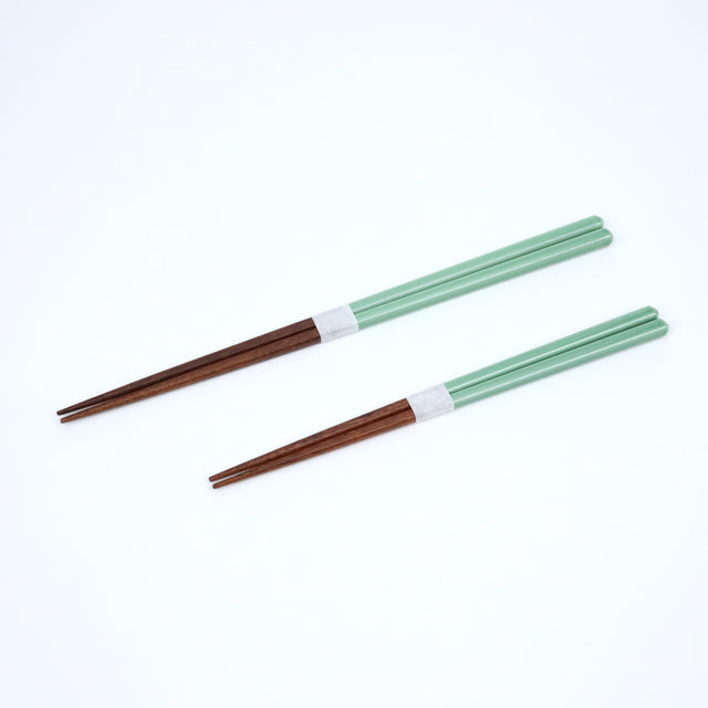 益子色の箸 青磁釉 18cm