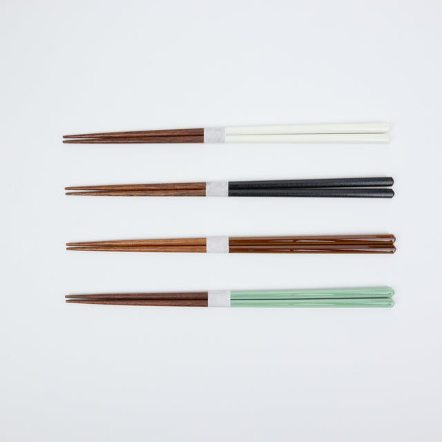 益子色の箸 青磁釉 18cm
