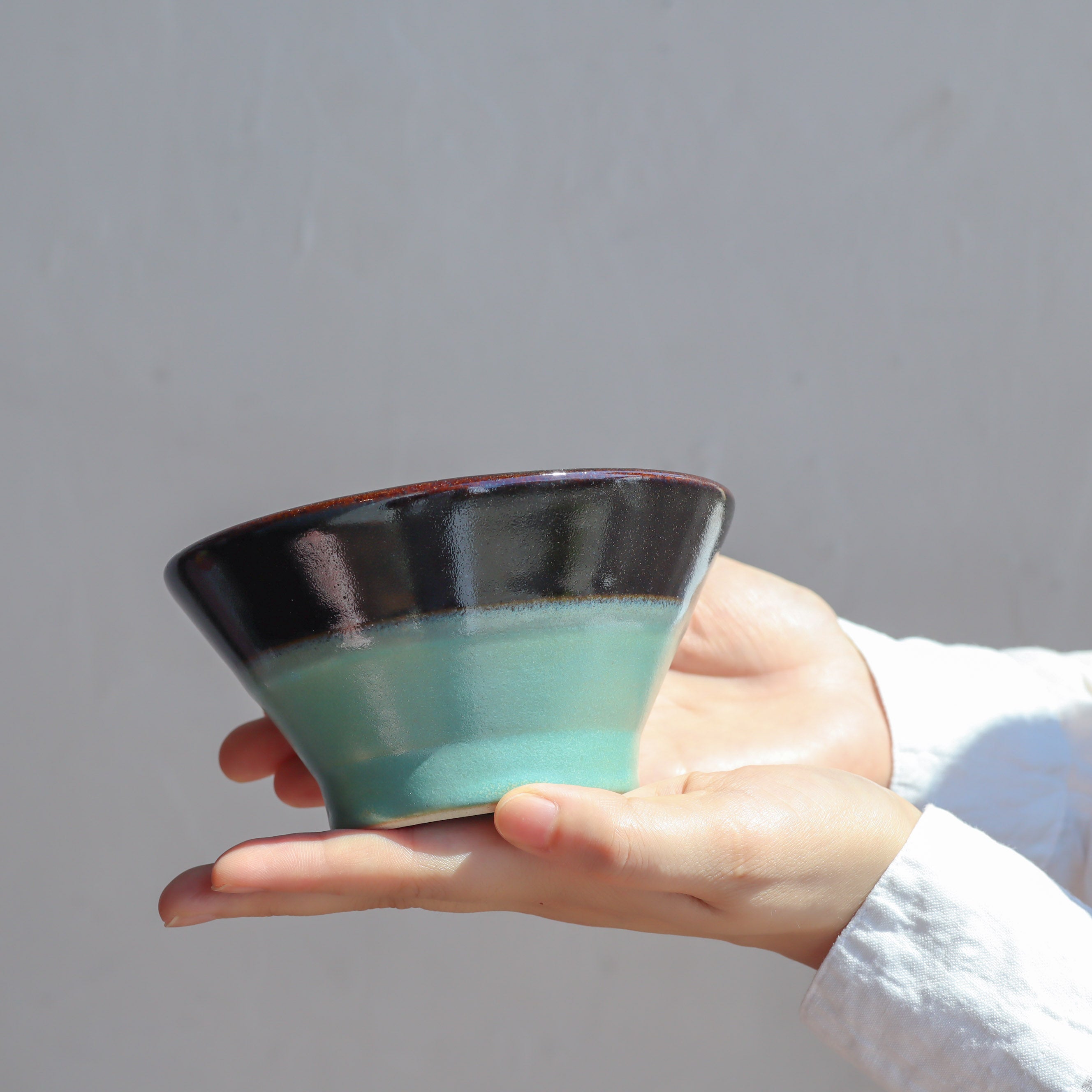 益子焼｜道祖土和田窯 Official Website】2tone 飯碗330ml