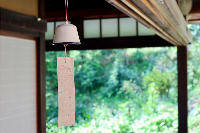 Doso Towada Kiln x FUURO paper Mashiko wind chime yellow 