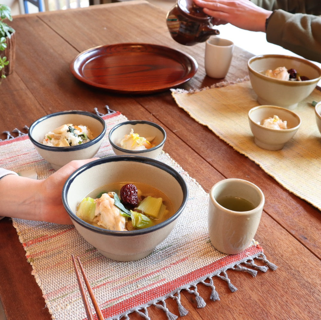 益子焼｜道祖土和田窯 Official Website】かわクジラ 碗680ml