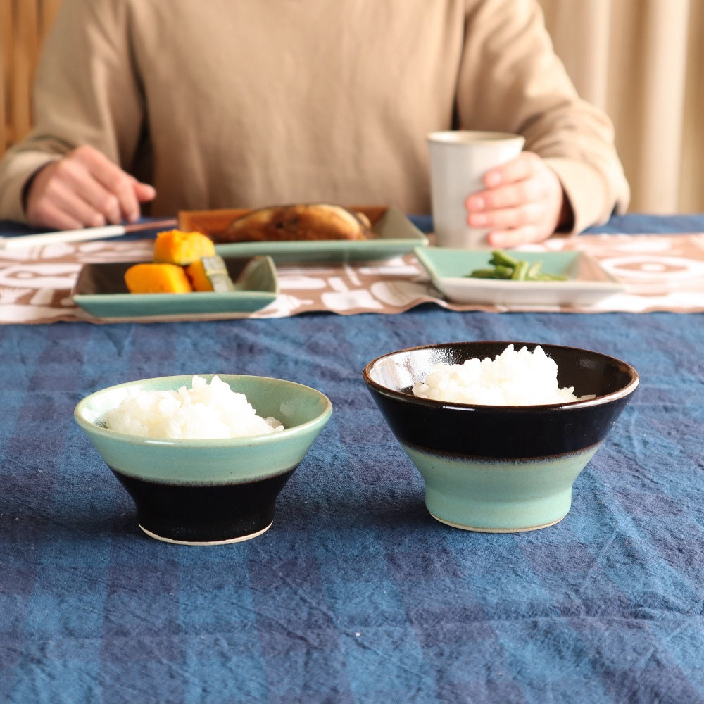 益子焼｜道祖土和田窯 Official Website】2tone 飯碗 小